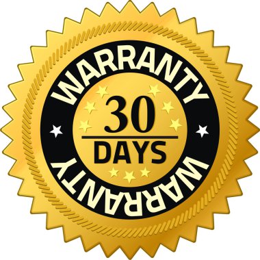 Warranty 30 days Quality Guarantee Badges clipart