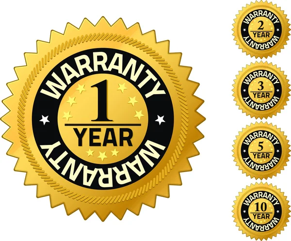 Garantie 1 jaar kwaliteit garantie badges — Stockfoto