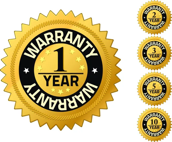 Garanzia Distintivi di garanzia di qualità 1 anno Immagini Stock Royalty Free