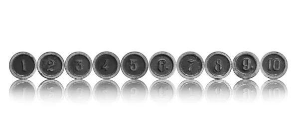 Metal type numbers — Stock Photo, Image
