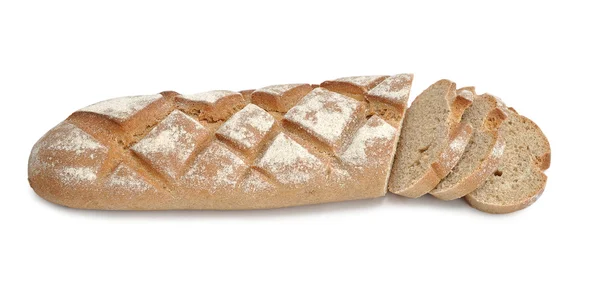 Roti dari gandum hitam dan tepung gandum dari penggilingan kasar — Stok Foto