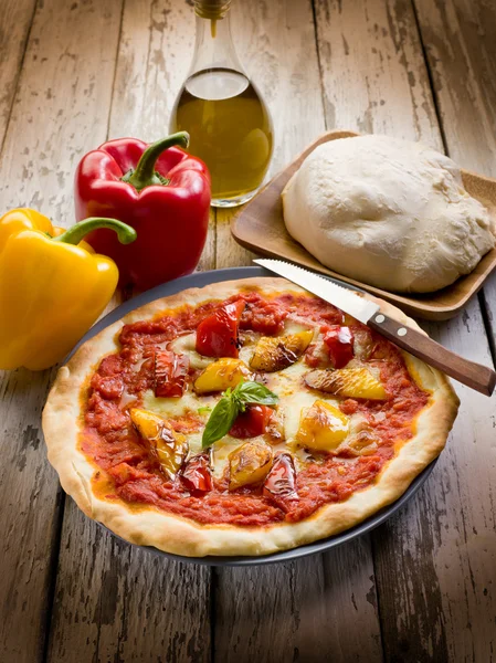 Pizza con pepe — Foto Stock