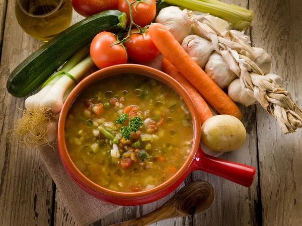 Sopa vegetal-minestrona — Foto de Stock