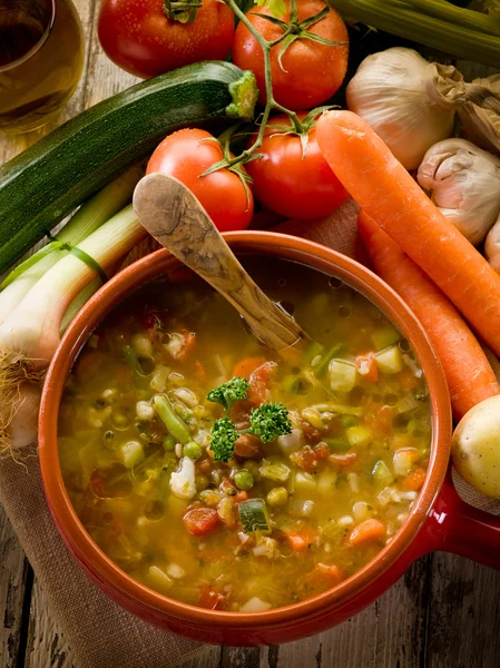 Zupa z warzyw minestrone — Zdjęcie stockowe