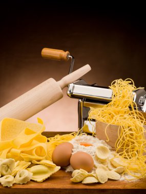 geleneksel İtalyan ev yapımı pasta malzemeler ile