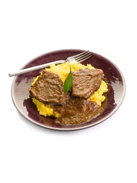 Braised meat with porridge — Stock Photo, Image