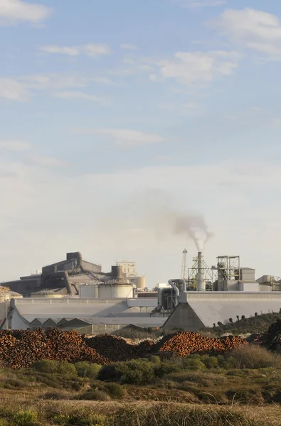 Industrial site in dunes — Stock Photo, Image