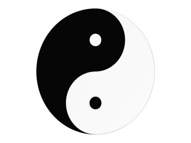 Klasik siyah-beyaz yin yang