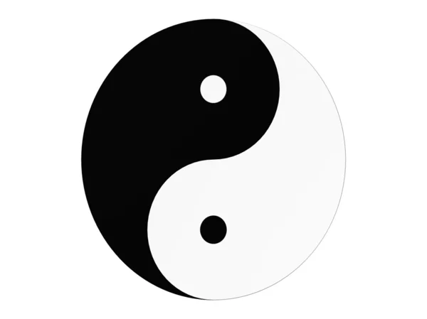 Classic Black and White Yin Yang — Stock Photo, Image