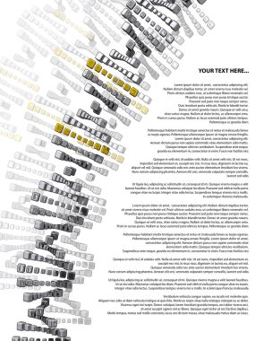 DNA küpleri altın ve gümüş ile örnek metin