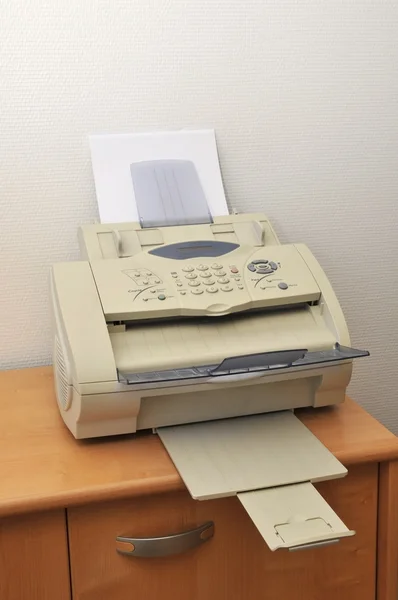 Old fax in office — Stock Photo, Image