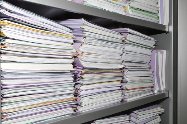 stock image Some stacks of paper folders