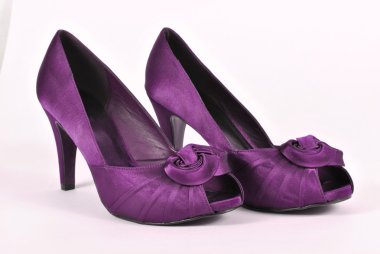 Purple women's shoes clipart
