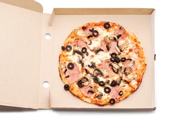 Pizza in box — Stock Photo, Image