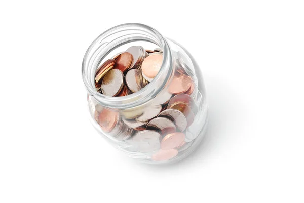 硬币 jar — 图库照片