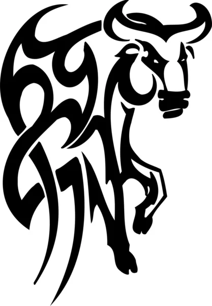 Bull in tribal style - vector image. — Stock Vector © Digital-Clipart ...