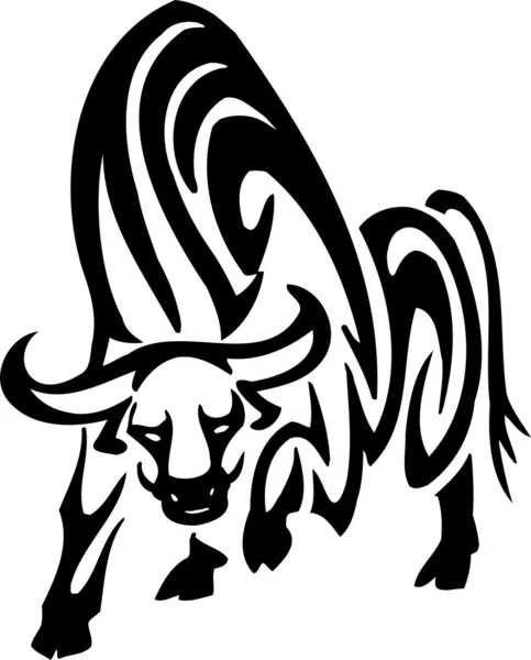 Bull in tribal style - vector image. Stock Vector by ©Digital-Clipart ...