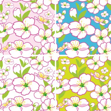 Flower seamless pattern clipart