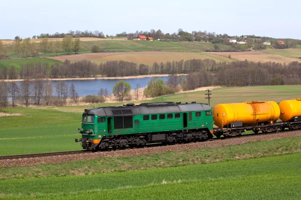 Treno diesel merci — Foto Stock