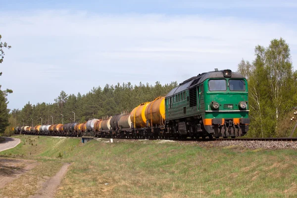 Nákladní motorový vlak Stock Snímky