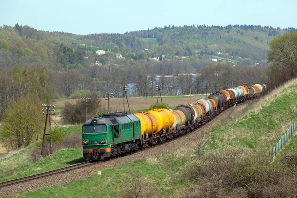 Freight diesel train Royalty Free Stock Images