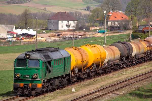 Freight diesel train Royalty Free Stock Images