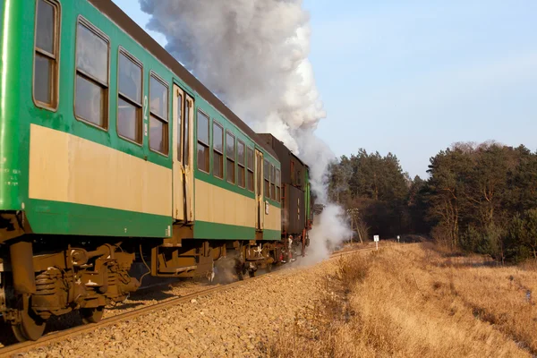 Old retro steam train Stock Photo