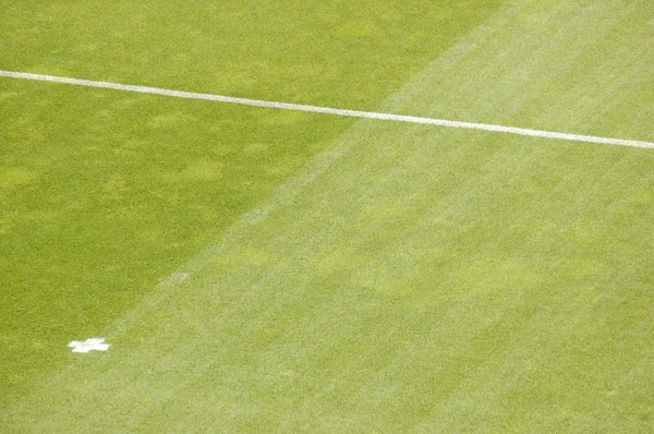 Voetbal veld gras — Stockfoto