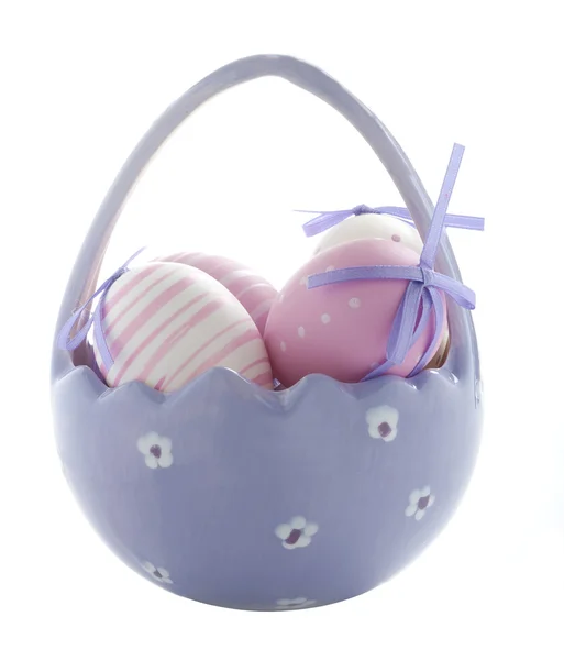 Фіолетовий великодні яйця — стокове фото