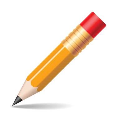 Pencil icon on white background