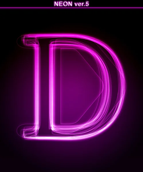Glowing font. Shiny letter — Stock Photo, Image