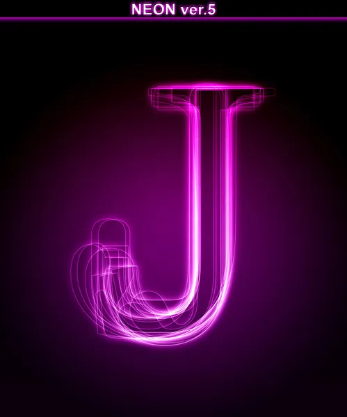 Glowing font. Shiny letter — Stock Photo, Image