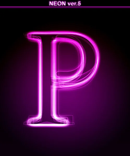 Glowing font. Shiny letter — Stock Photo, Image