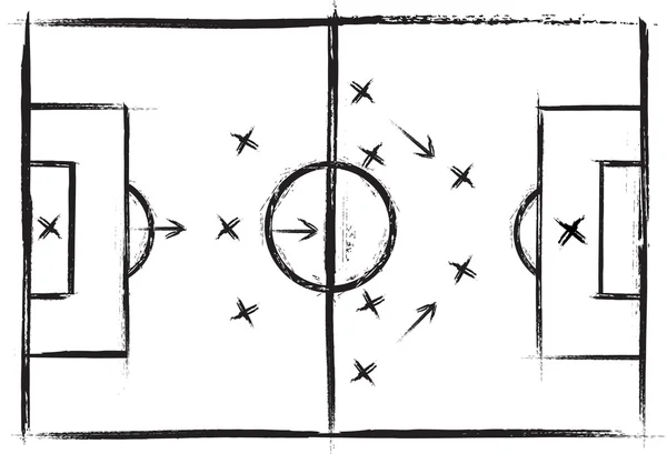 Fotbollsplan — Stock vektor