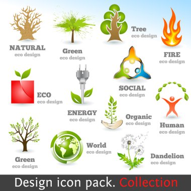 Design 3d color icon set. Design elements clipart