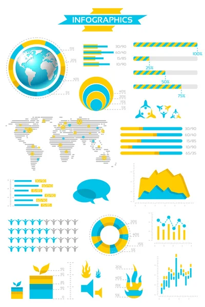 stock vector Infographic collection with labels and graphic elements. Vector