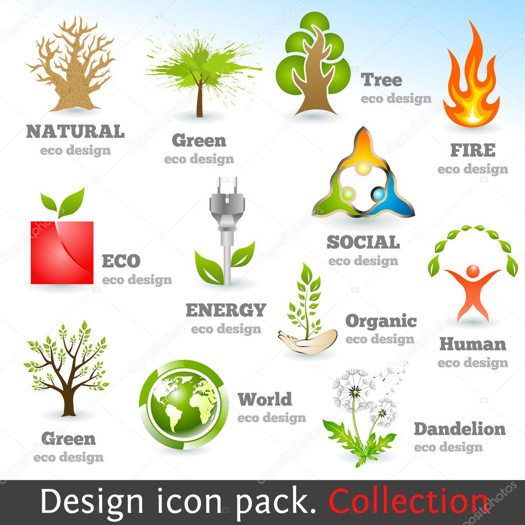 Design 3d color icon set. Design elements
