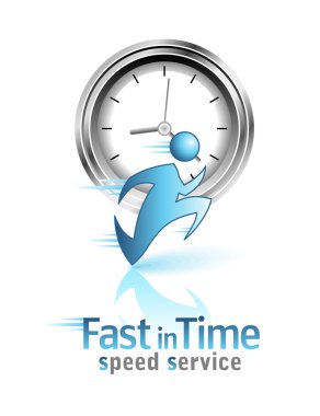 Fast in Time. Social icon clipart