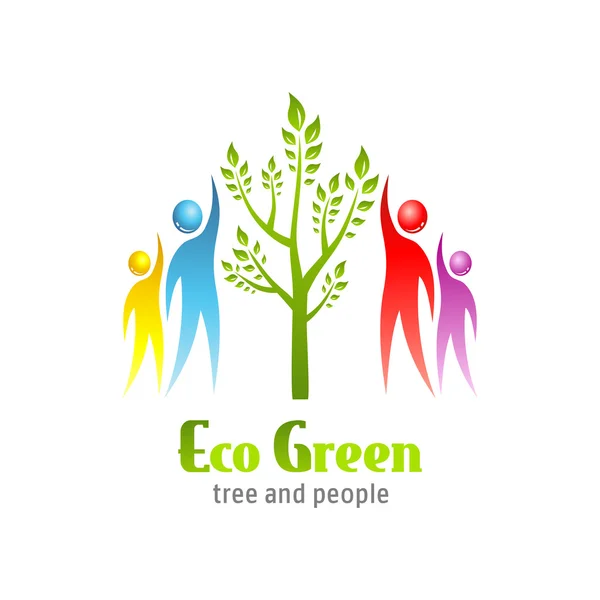 Eco icono verde — Vector de stock