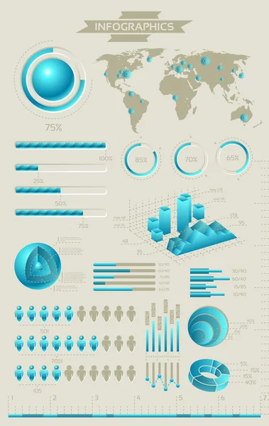 Infographic gyűjtemény-címkék és a grafikus elemeket. Vektor — Stock Vector