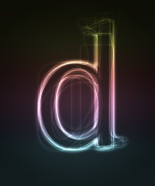 Small neon font clipart