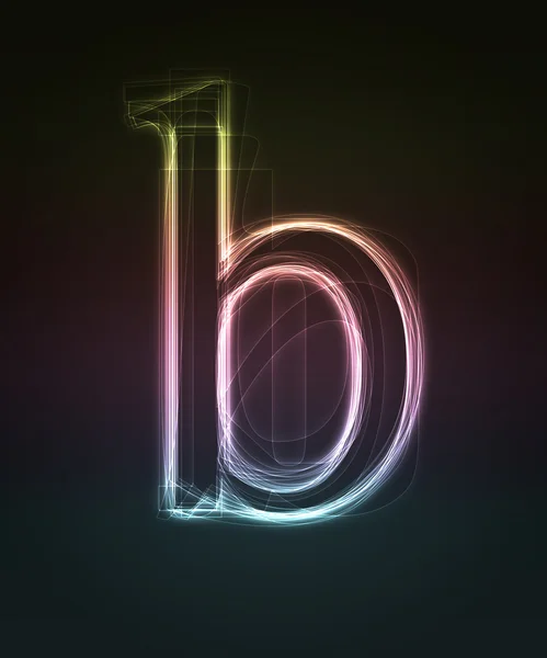 Glowing font. Shiny letter B — Stock Photo © Designer_things #2259820