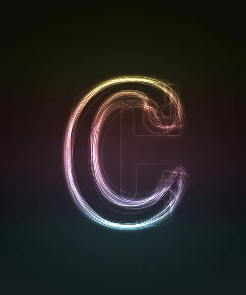 Small neon font — Stock Photo, Image