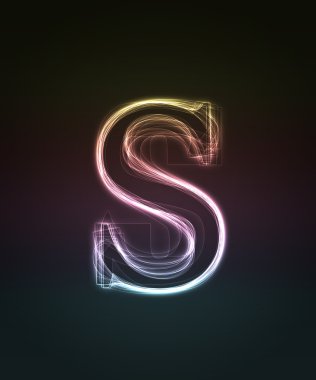 Small neon font clipart