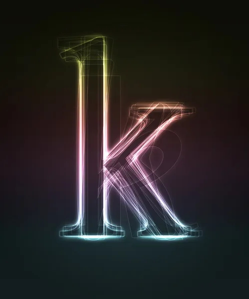 Kleine neon lettertype — Stockfoto