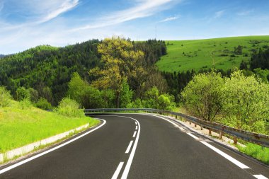 Road in mountains clipart