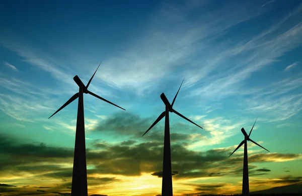 Energia alternativa - turbinas eólicas — Fotografia de Stock