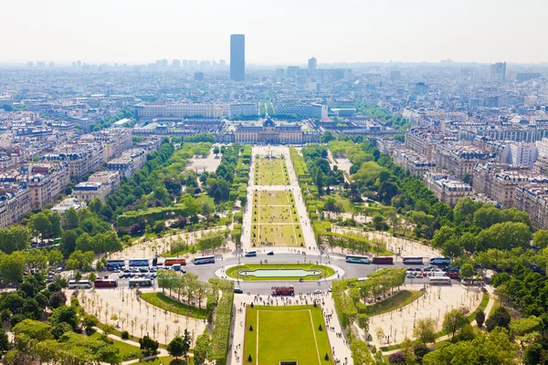 Luchtfoto op het platform Parijs vanaf de Eiffeltoren — Stockfoto