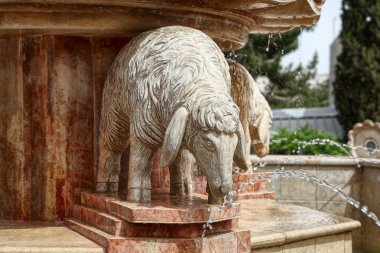 Fountain of sheep clipart