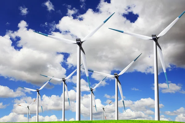 Blaue Windenergie — Stockfoto